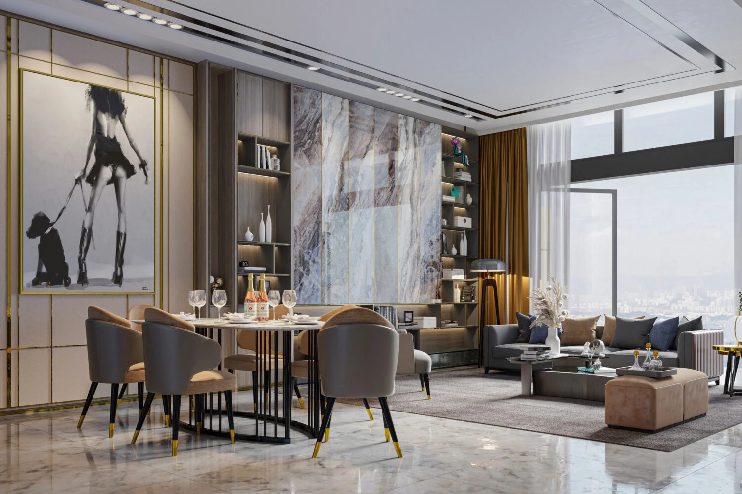 SketchUp Model Free Download Modern Living Room Vantage ID 100000413 (Cong Nguyen Tran)