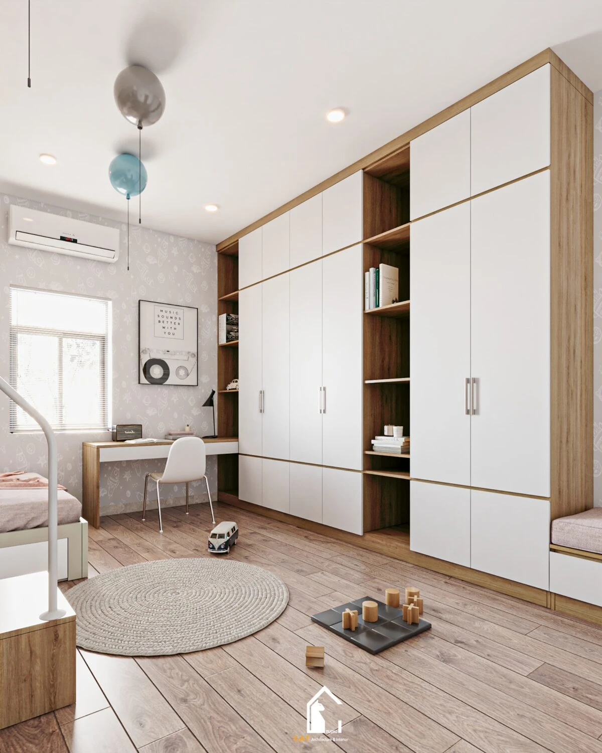 SketchUp Model Free Modern Children Room Download ID 105000053 (Kts Nghia Than)