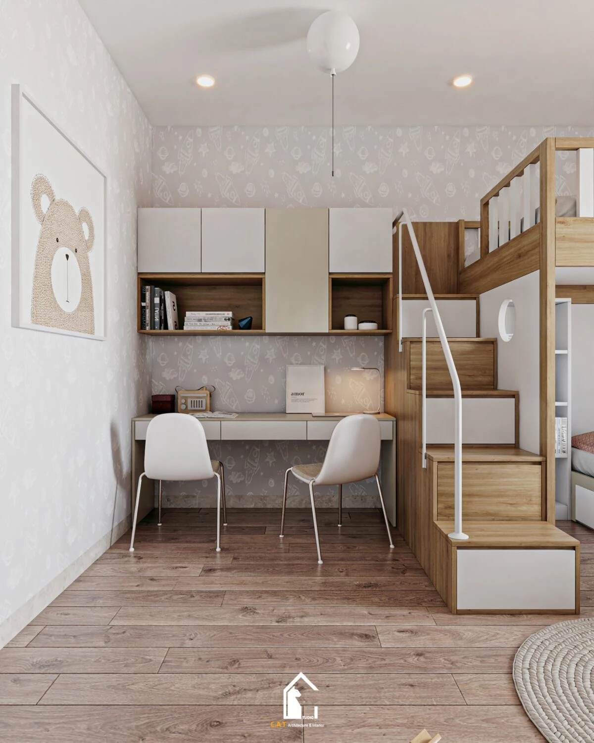 SketchUp Model Free Modern Children Room Download ID 105000053 (Kts Nghia Than)