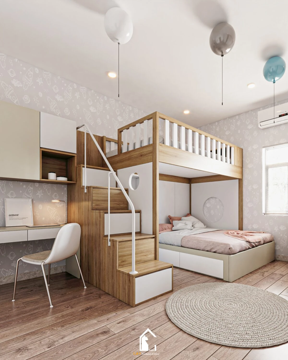 SketchUp Model Free Modern Children Room Download ID 105000053 (Kts Nghia Than)