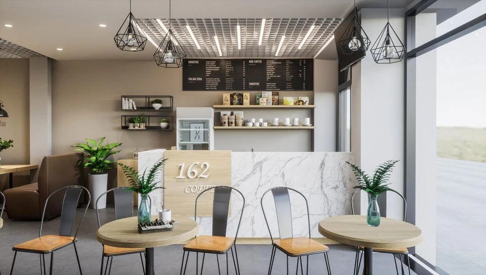 SketchUp Model Free Modern Coffee Shop D5 Download ID 108000059 (Vu Xoan)