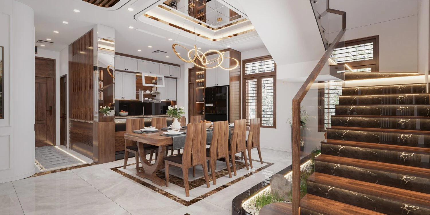 SketchUp Model Free Modern Living Room - Dining Room Pts Download ID 218000171 (My Hong Vu)