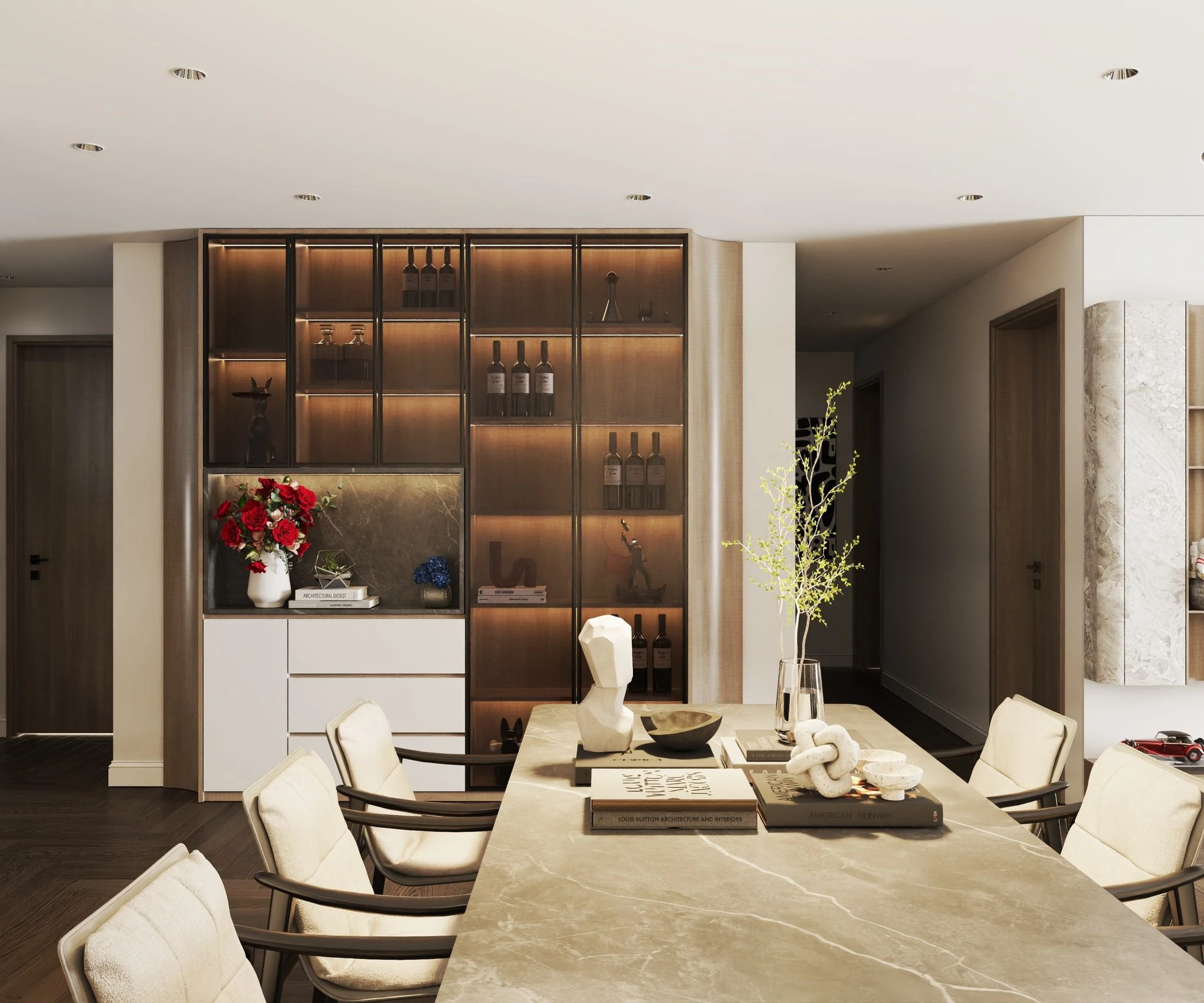 SketchUp Model Free Modern Living Room - Dining Room Vantage Download ID 218000231 (Hung Duong Do)