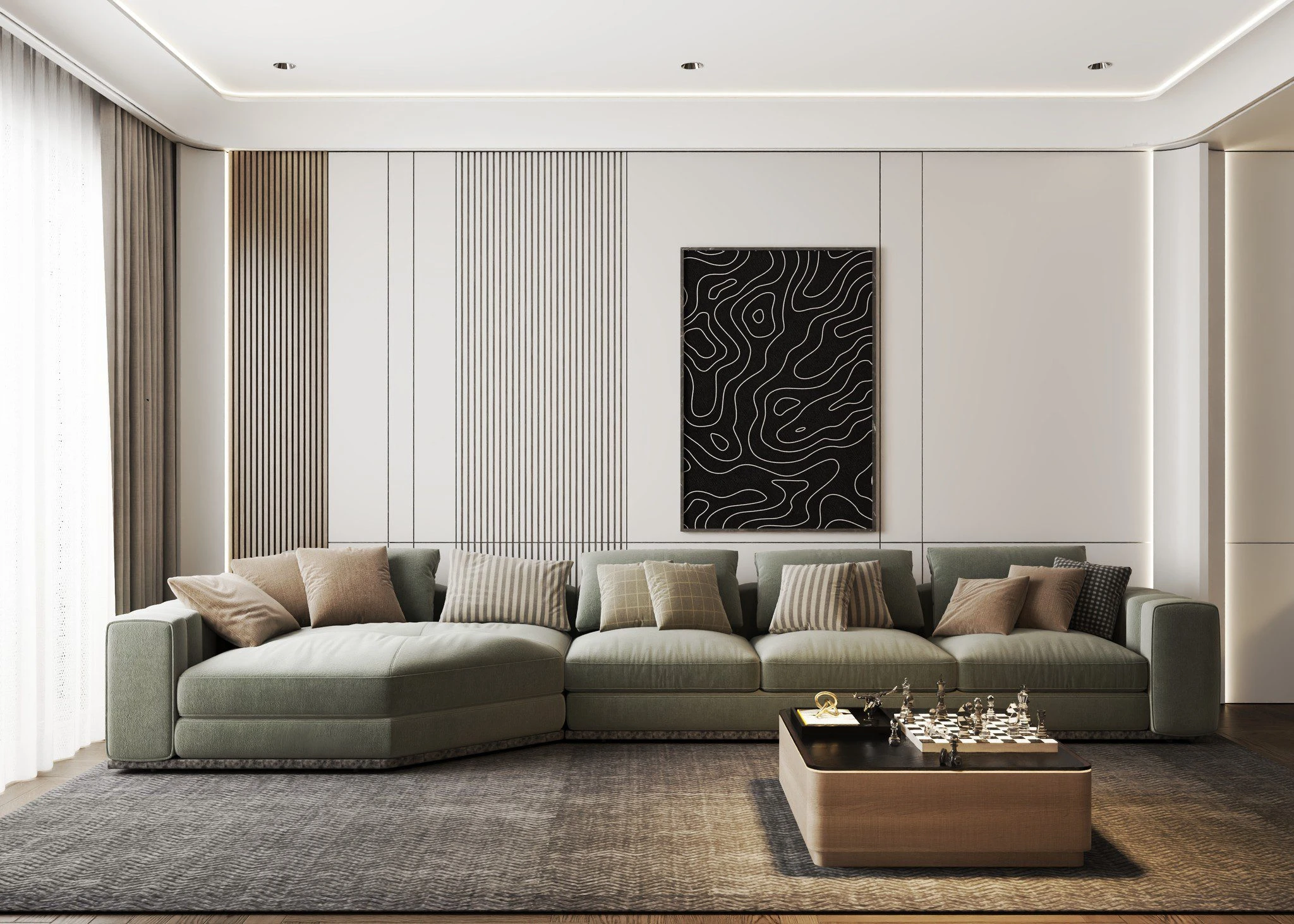 SketchUp Model Free Modern Living Room - Dining Room Vantage Download ID 218000231 (Hung Duong Do)