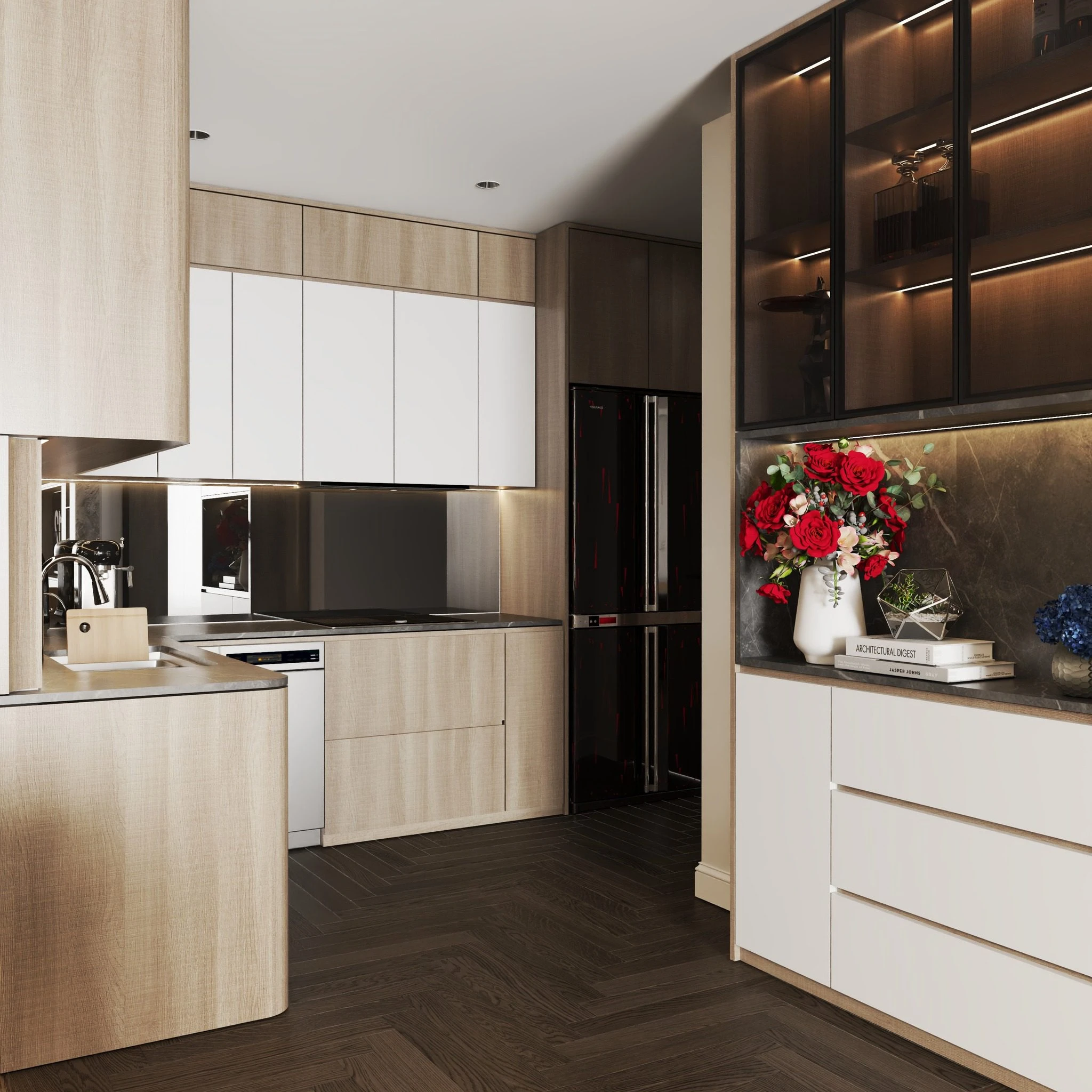 SketchUp Model Free Modern Living Room - Dining Room Vantage Download ID 218000231 (Hung Duong Do)