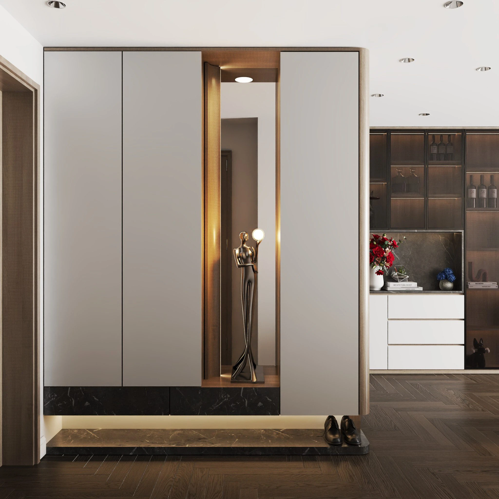 SketchUp Model Free Modern Living Room - Dining Room Vantage Download ID 218000231 (Hung Duong Do)