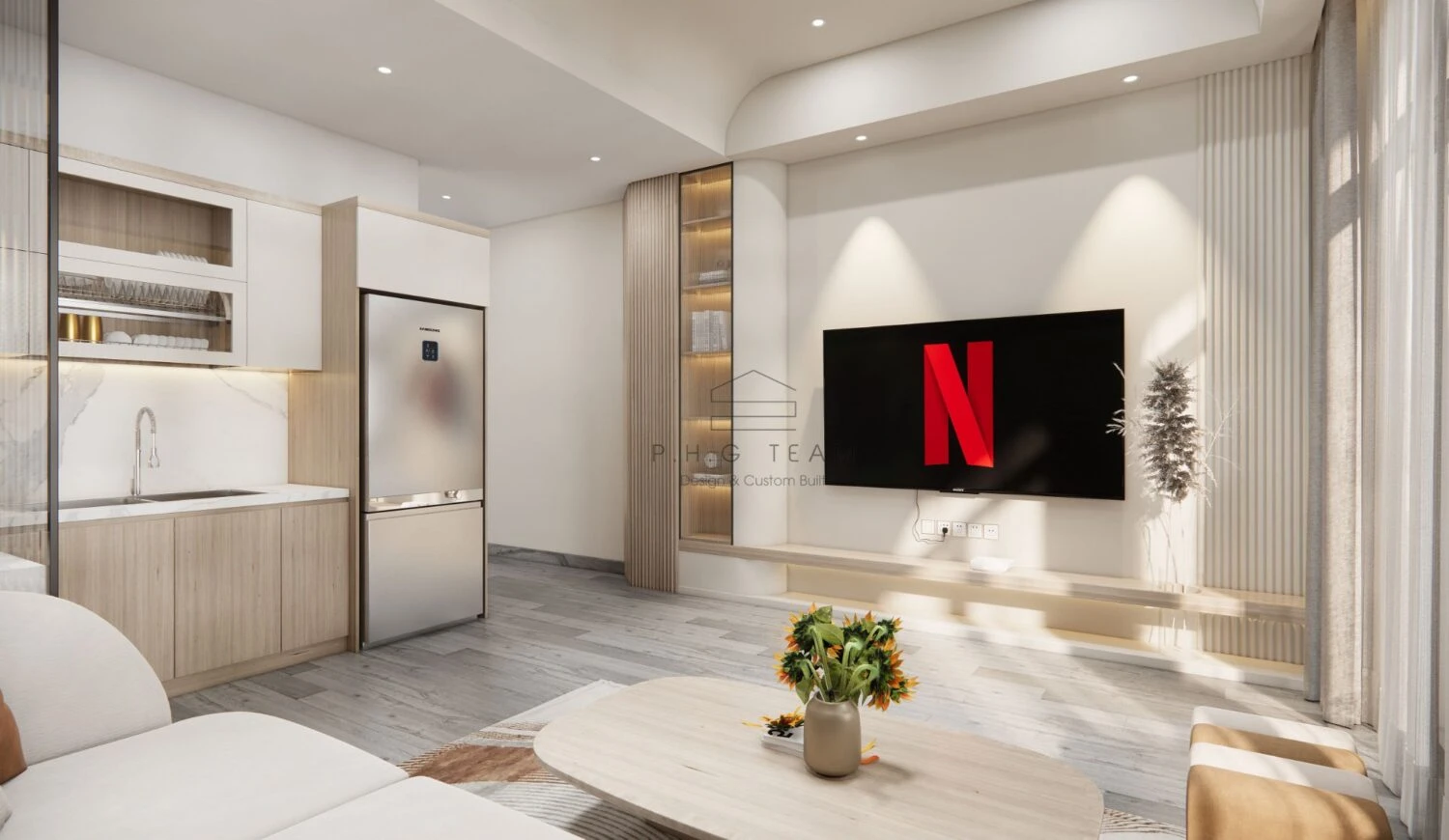 SketchUp Model Free Modern Living Room Enscape Download ID 100000371 (Dinh Thanh)