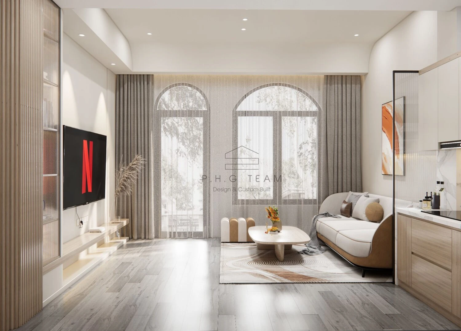 SketchUp Model Free Modern Living Room Enscape Download ID 100000371 (Dinh Thanh)