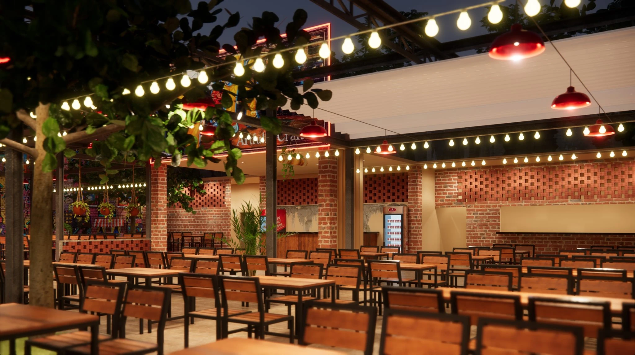 SketchUp Model Free Modern Restaurant Enscape Download ID 109000022 (Tran Minh Luan)