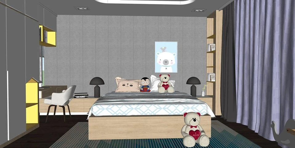 SketchUp Free Sketchup 3d Models Free Download Modern Bedroom ID 101000318 (Diep Vinh)