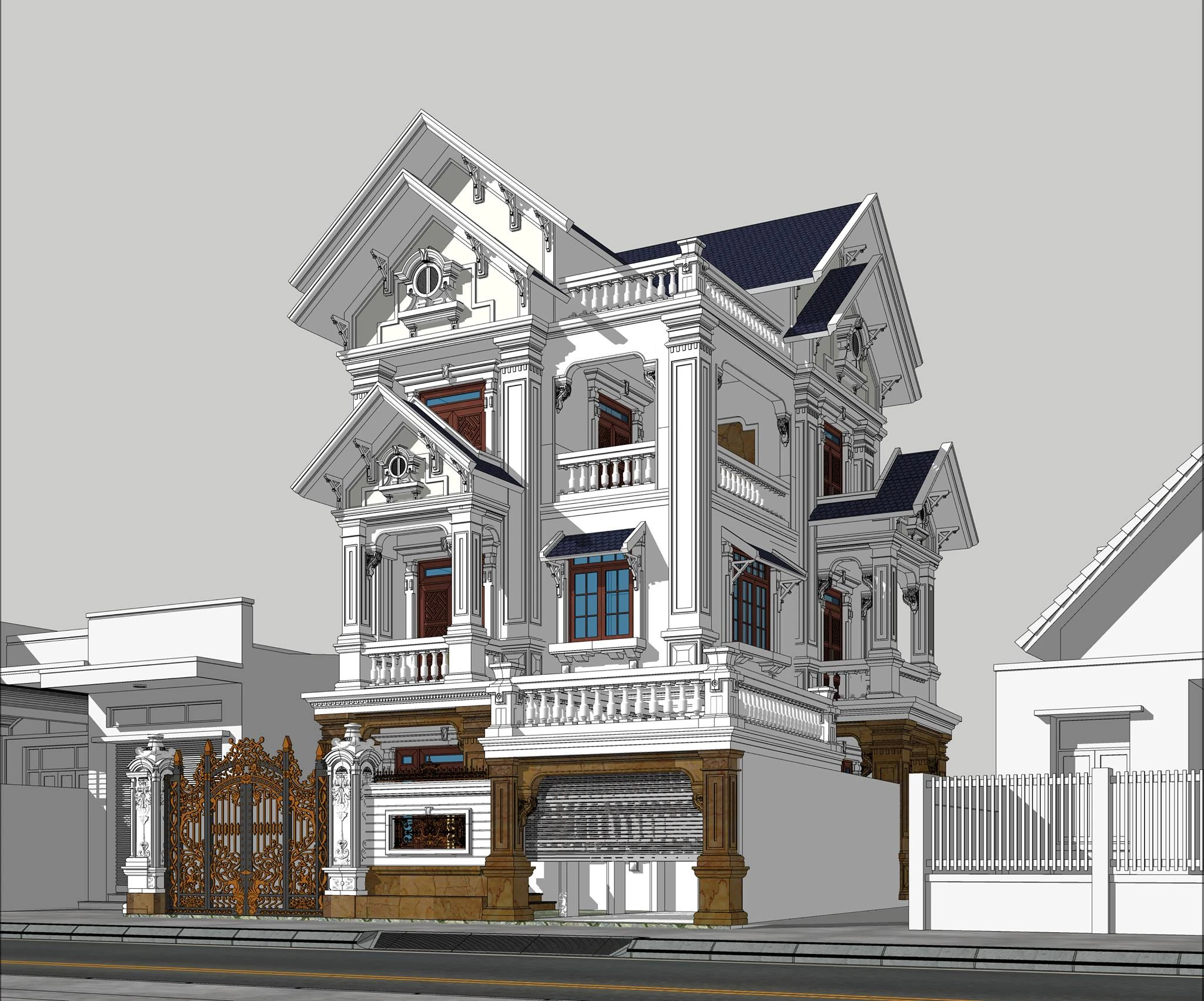 Sketchup 3d Models Free Download Modern Exterior ID 101000614 (Khanh)