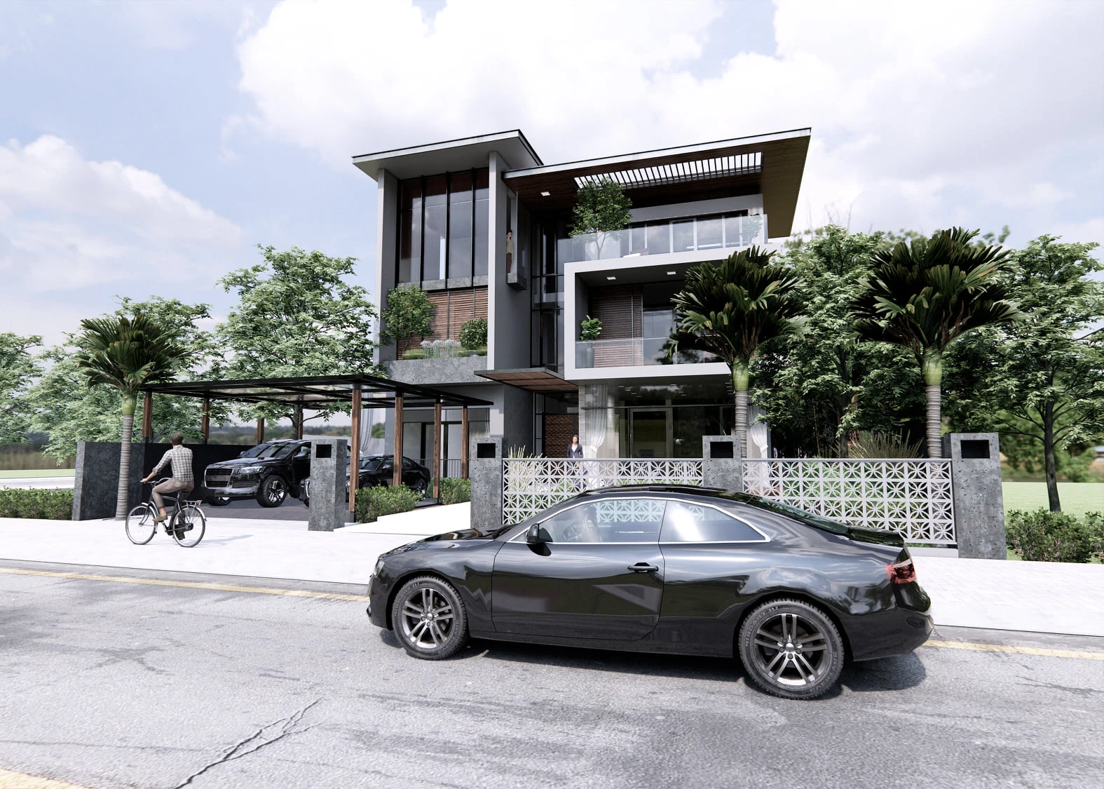 Sketchup 3d Models Free Download Modern Exterior Vray ID 101000514 (Duy Dao)