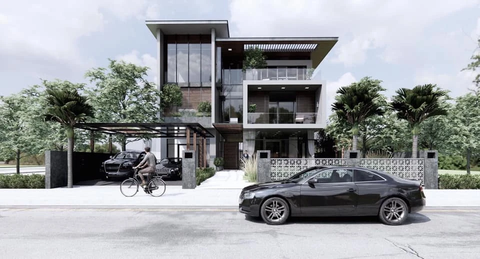 Sketchup 3d Models Free Download Modern Exterior Vray ID 101000514 (Duy Dao)