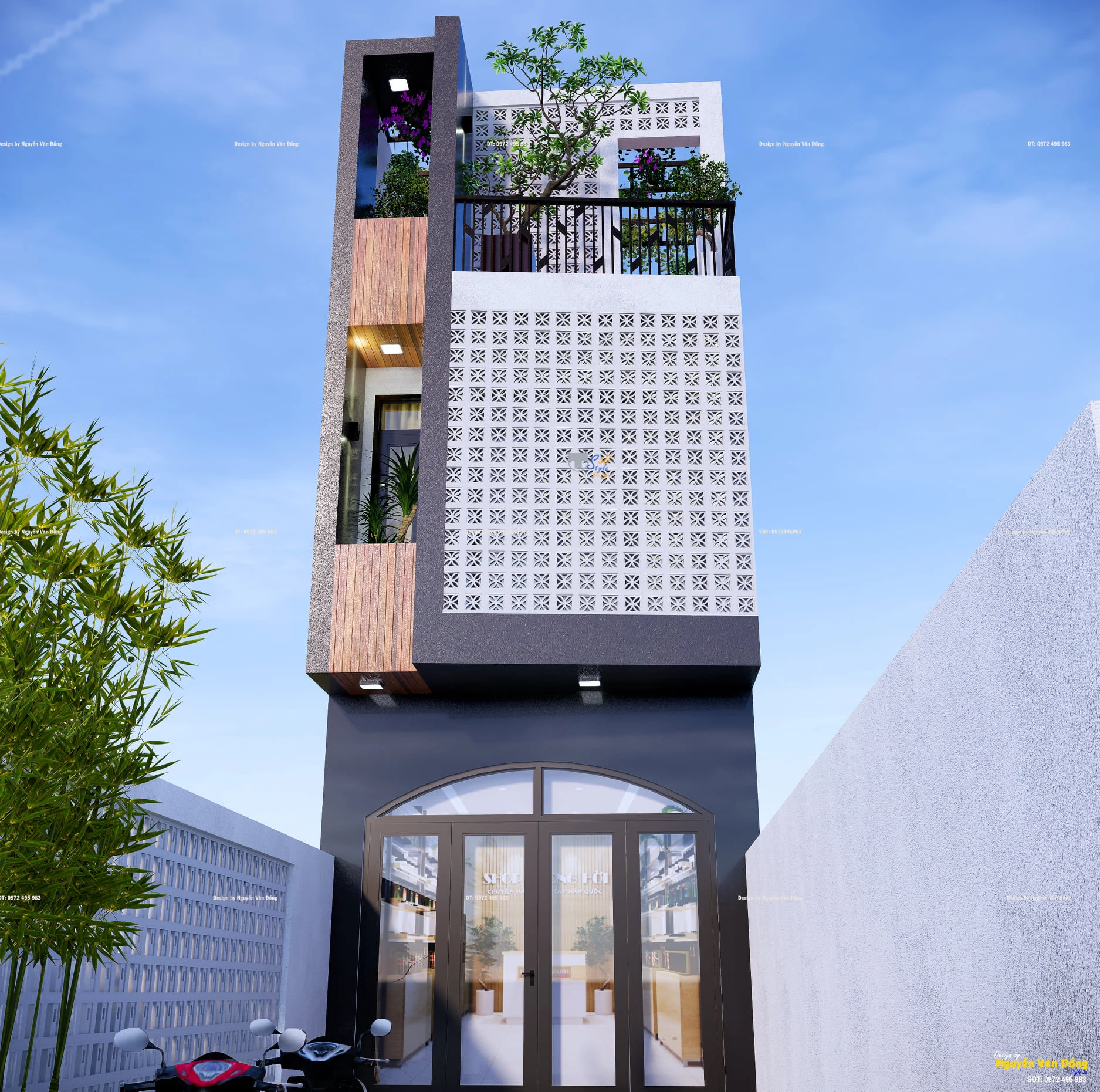 SketchUp Free Sketchup 3d Models Free Download Vray Modern Exterior ID 101000544 (Dong Nguyen Van)