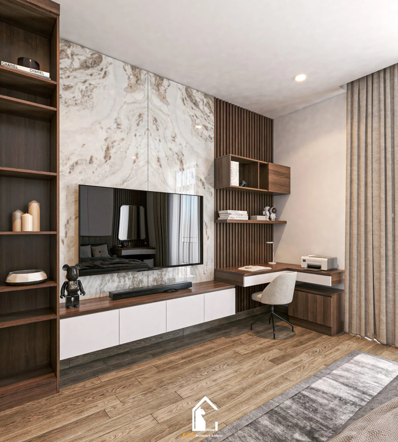 Sketchup Free Model Download Modern Bedroom ID 101000611 (Kts Nghiathan)