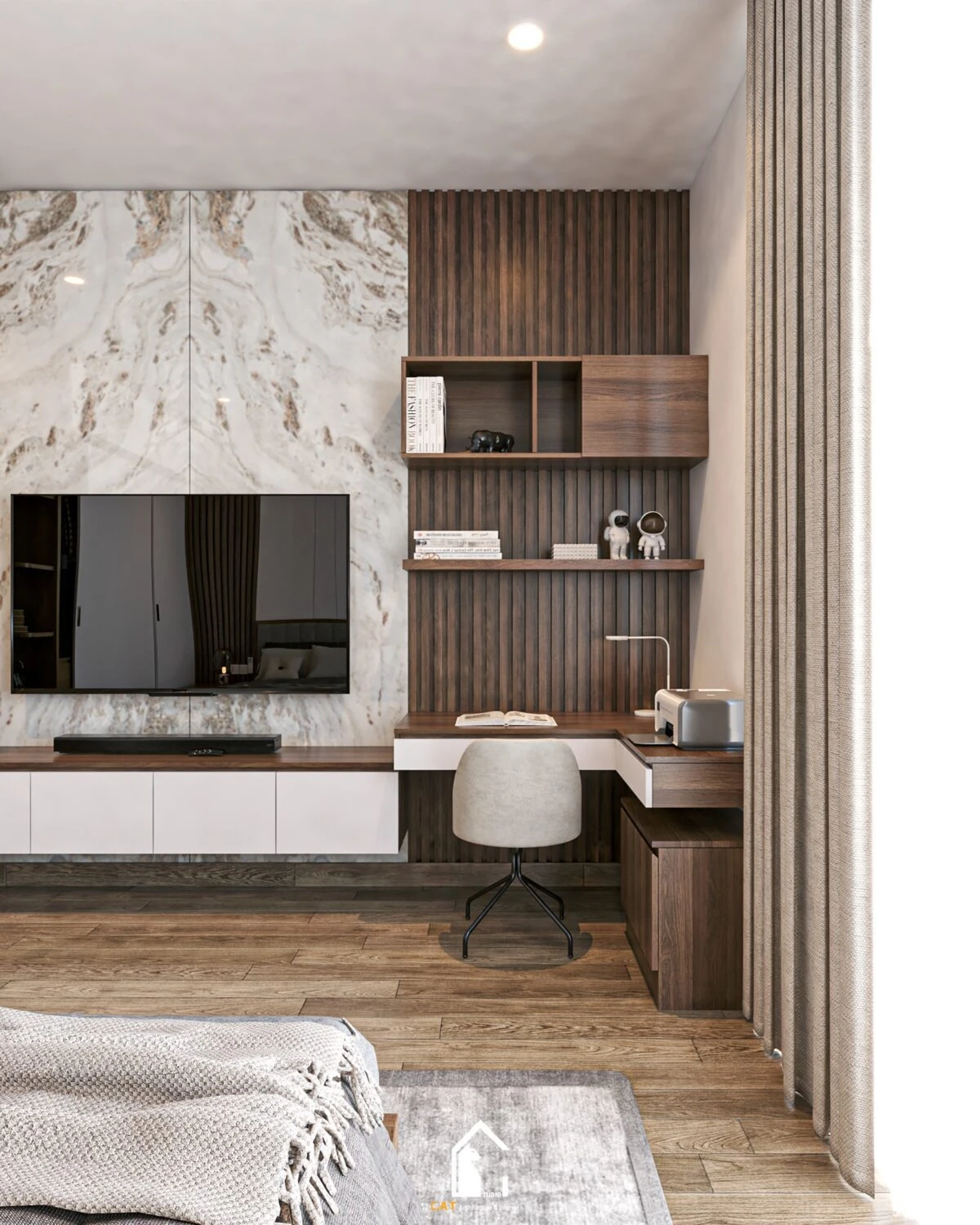 Sketchup Free Model Download Modern Bedroom ID 101000611 (Kts Nghiathan)