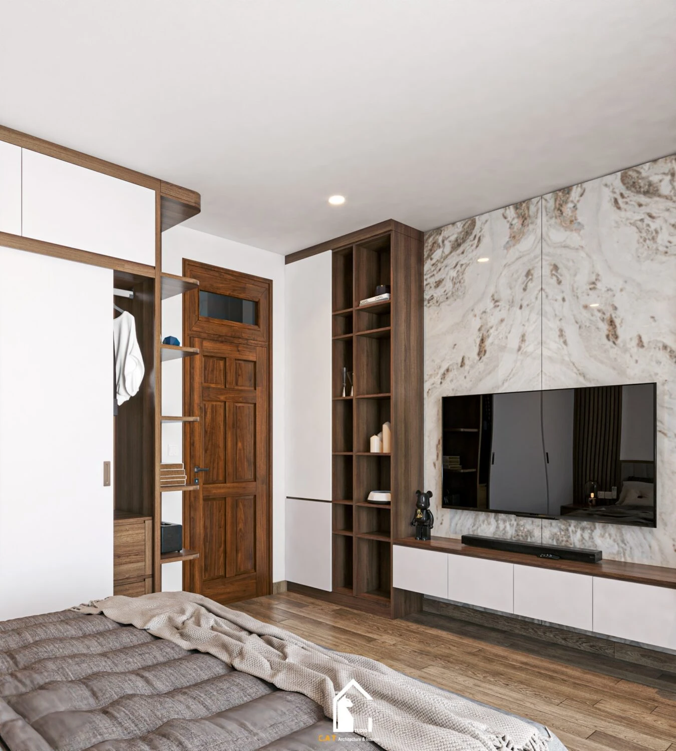 Sketchup Free Model Download Modern Bedroom ID 101000611 (Kts Nghiathan)