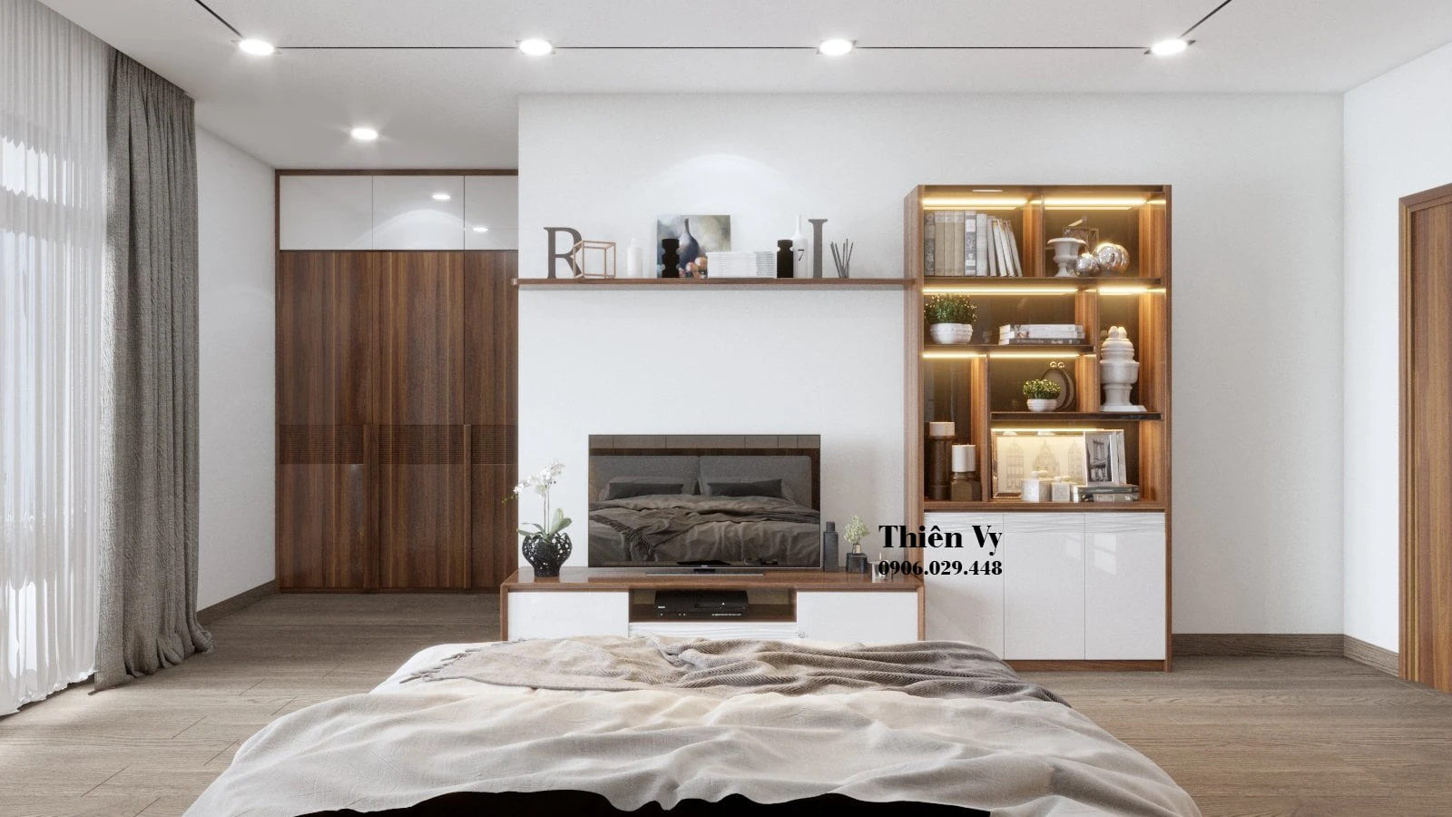 Sketchup Free Model Download Vray Modern Bedroom ID 101000392 (Thien Vy)