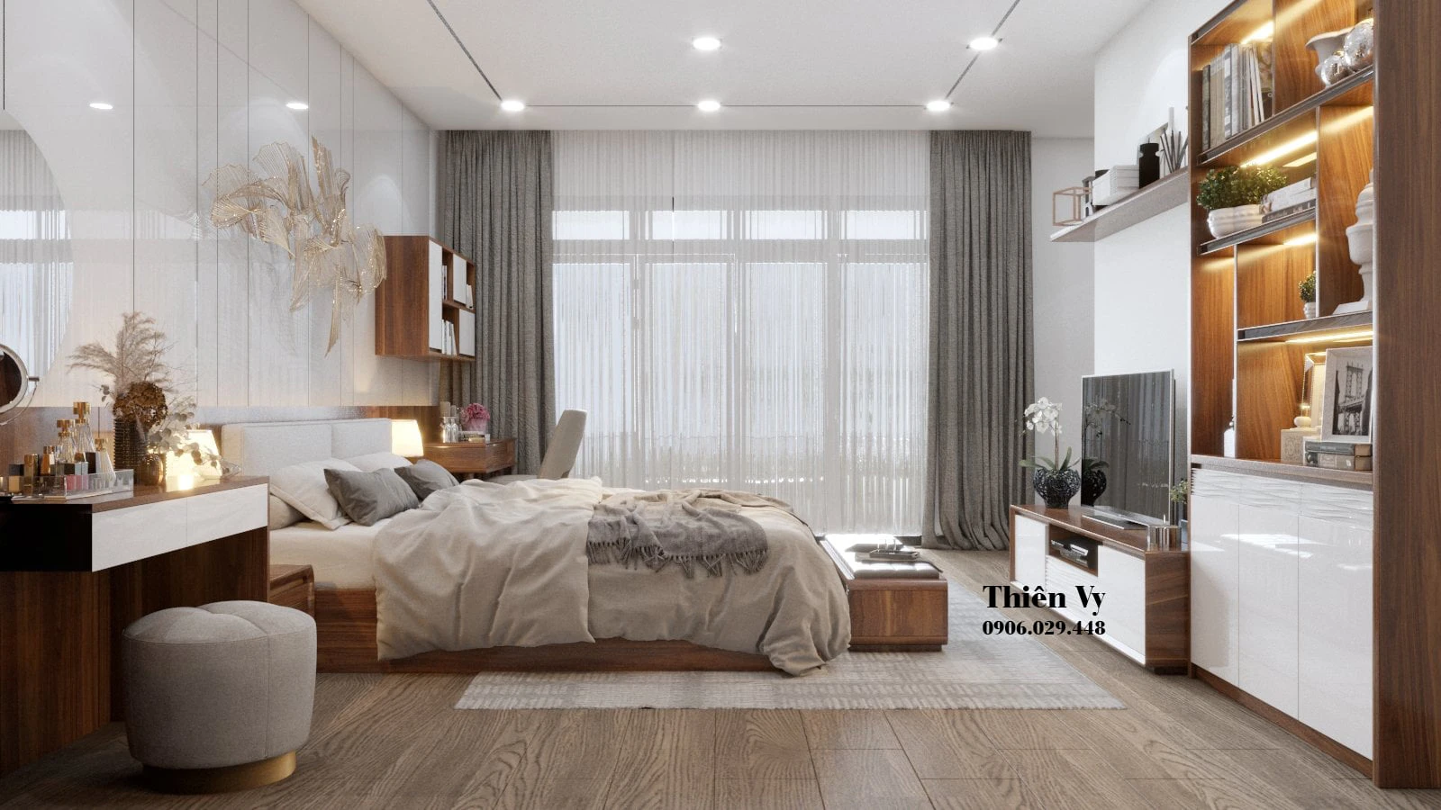 Sketchup Free Model Download Vray Modern Bedroom ID 101000392 (Thien Vy)