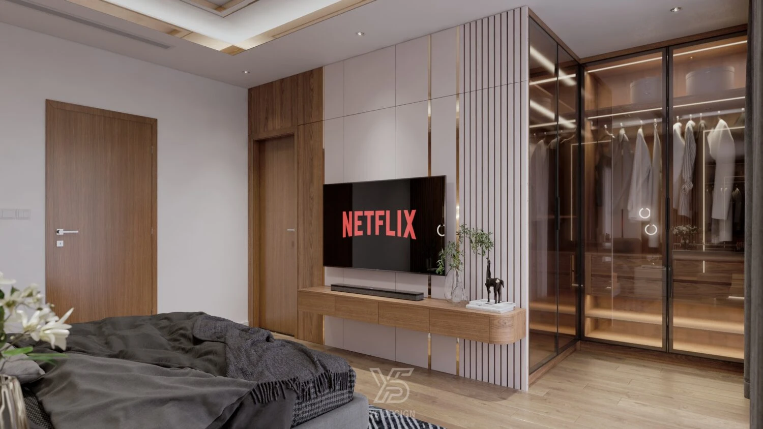 Sketchup Free Model Download Vray Modern Bedroom ID 101000641 (Huy Ung)