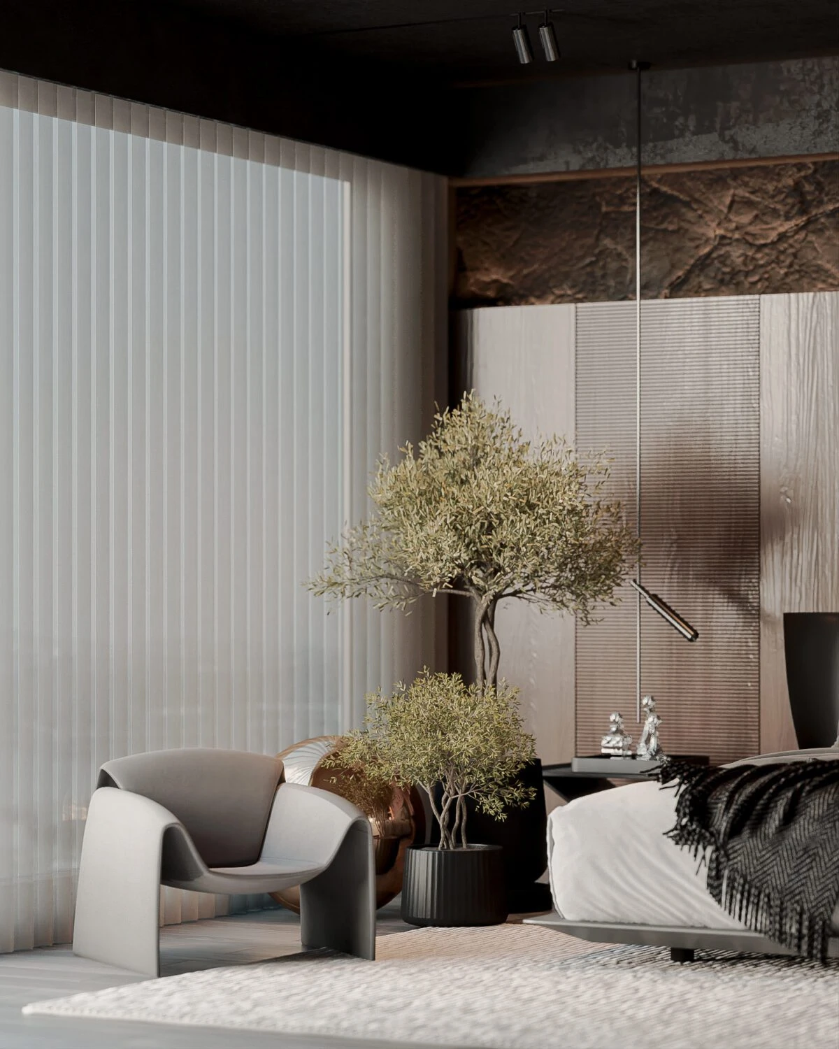 Sketchup Free Model Download Vray Modern Bedroom ID 101000681 (Kha Vi)