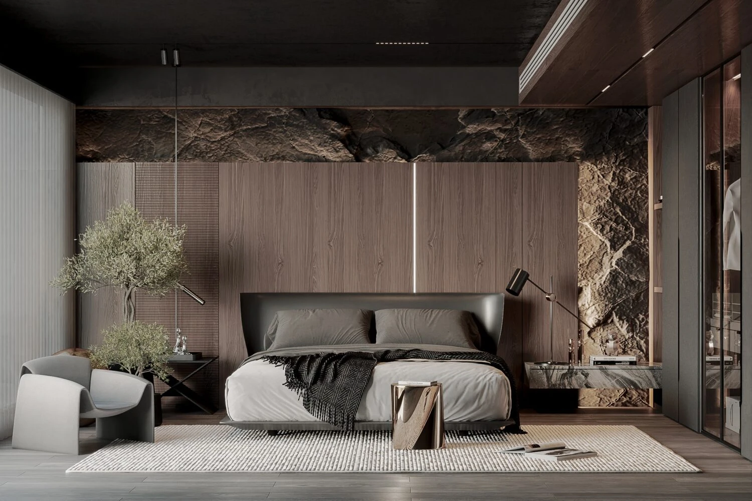 Sketchup Free Model Download Vray Modern Bedroom ID 101000681 (Kha Vi)