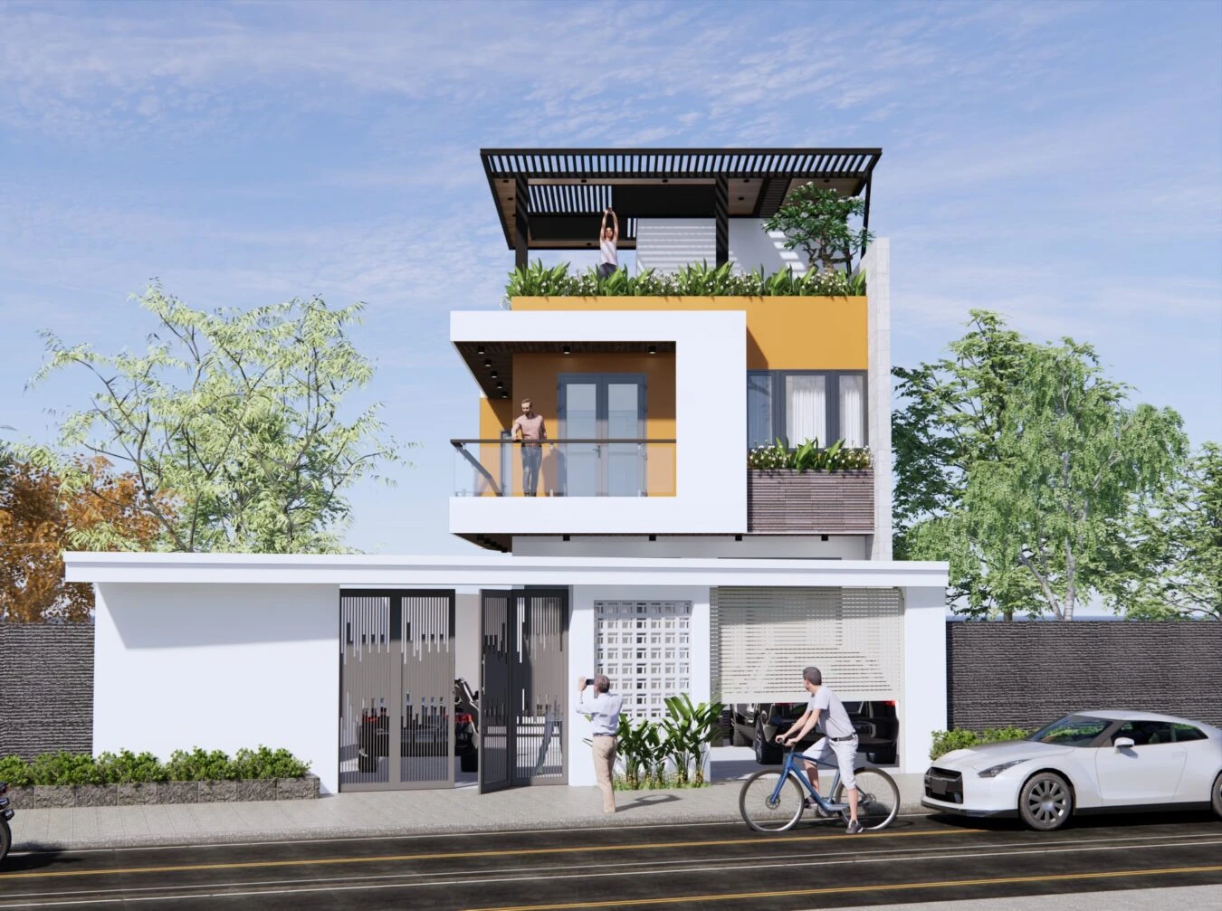 SketchUp Free Sketchup Free Model Enscape Modern Exterior ID 101000440 (Quang Dung)