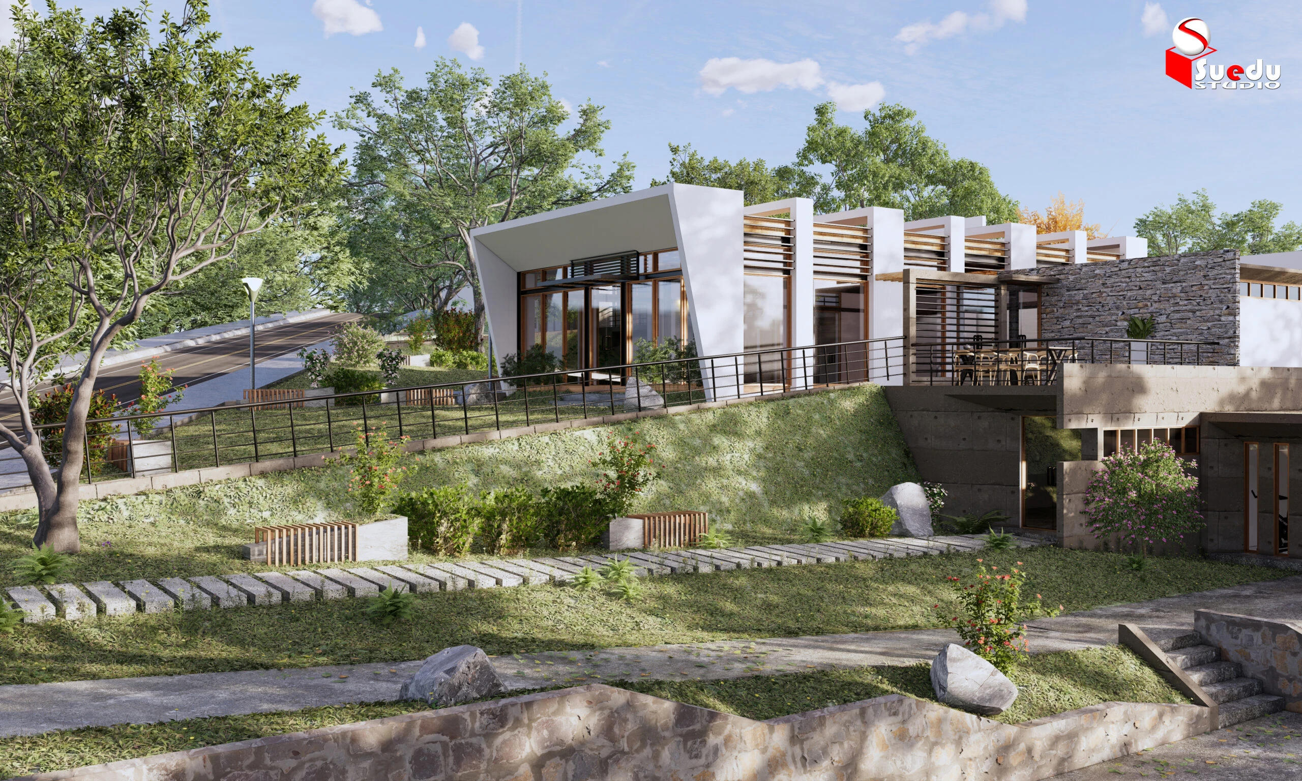 Sketchup Free Model Enscape Modern Exterior ID 101000530 (Phan Thuc)