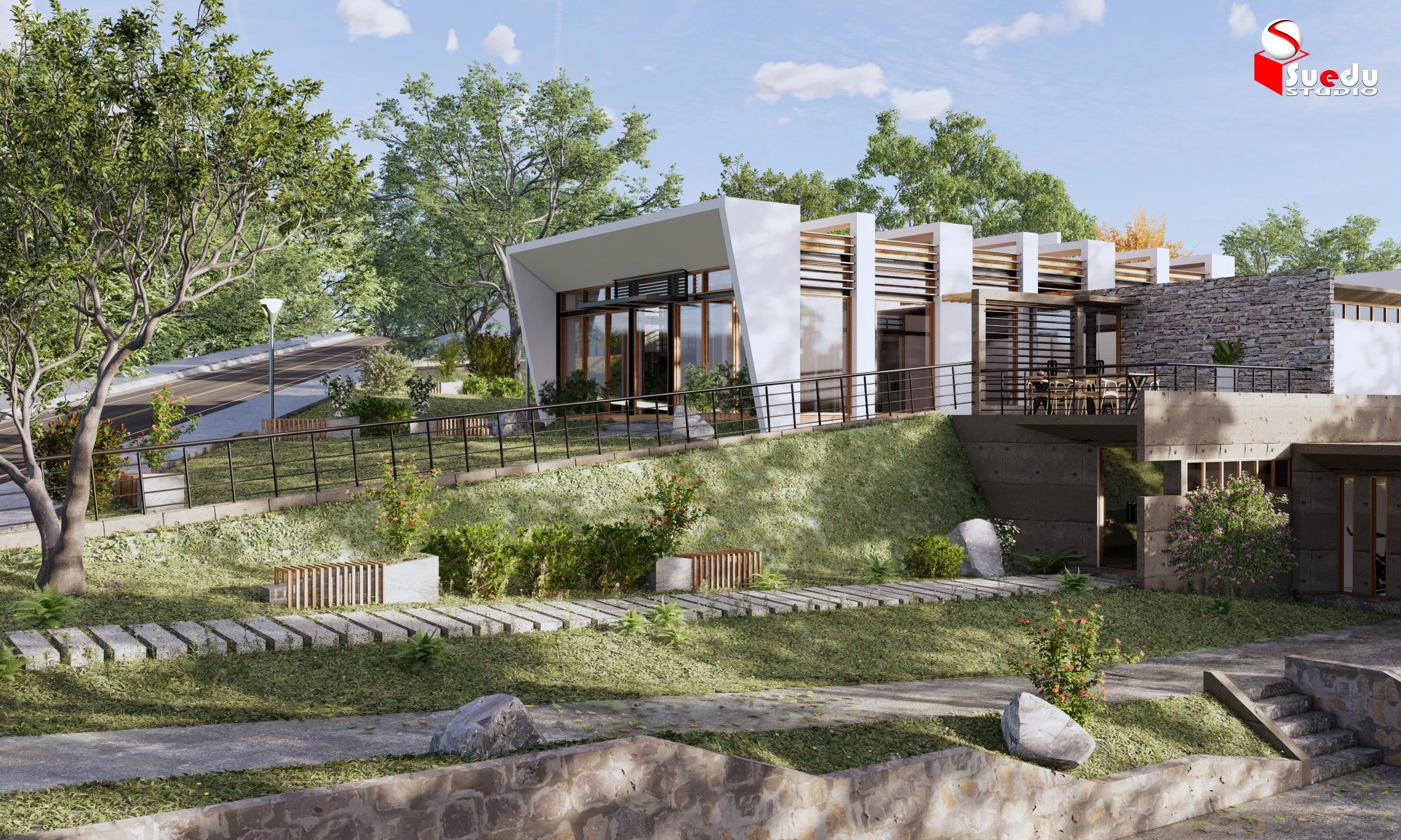 Sketchup Free Model Enscape Modern Exterior ID 101000530 (Phan Thuc)