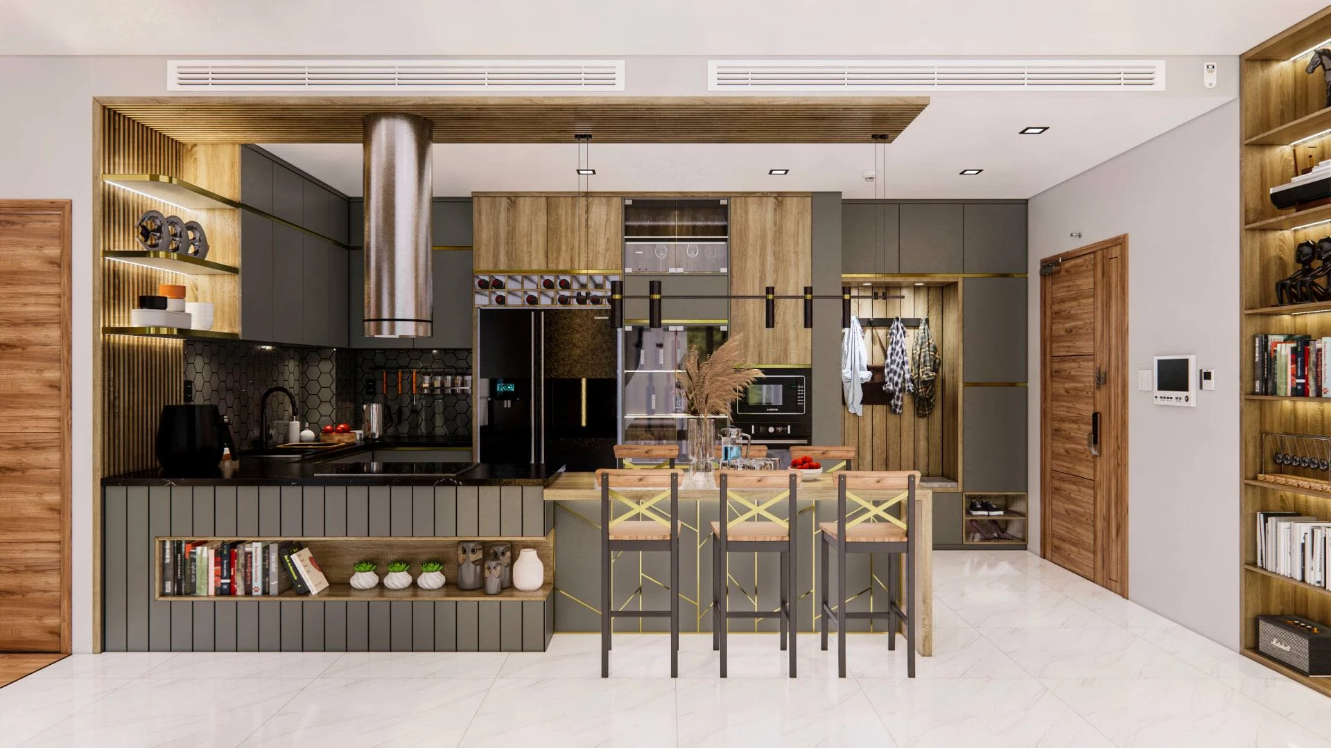 Sketchup Free Model Enscape Modern Living Room And Dining Room Download ID 218000082 (Tran Phuc Loc)