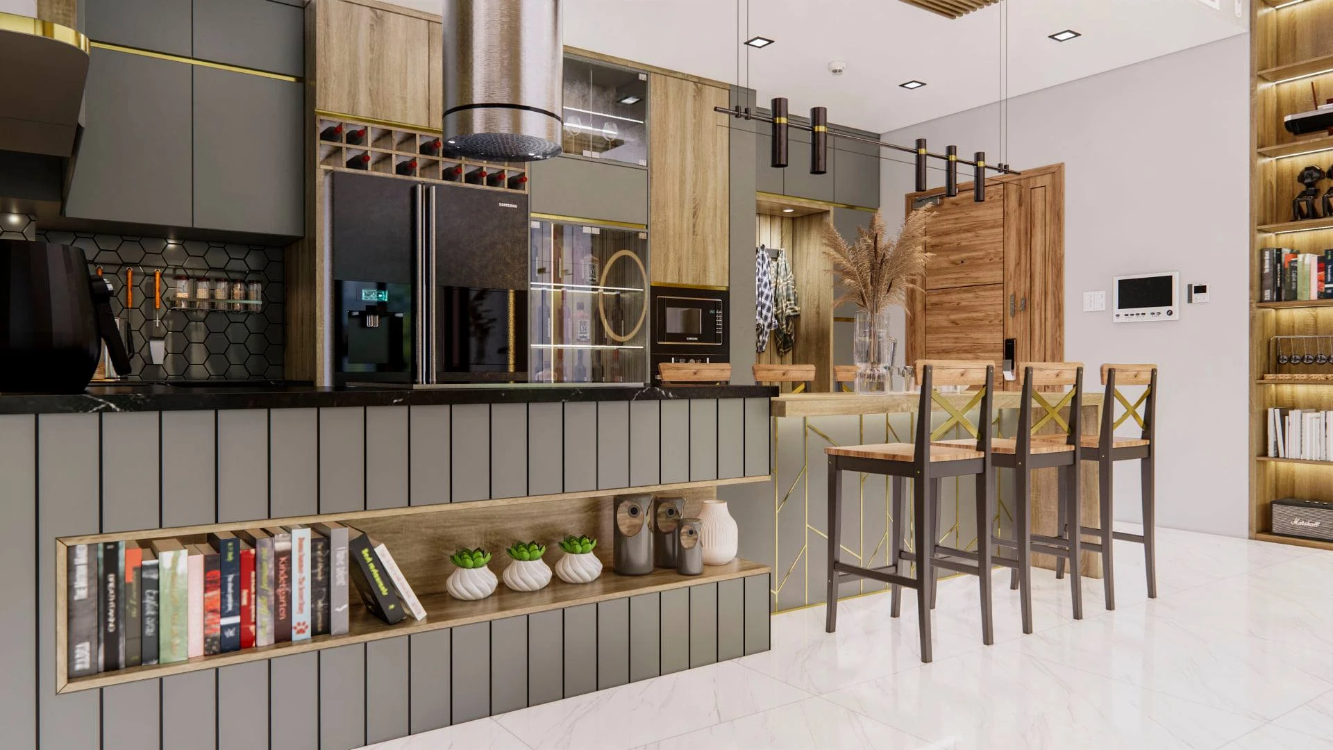 Sketchup Free Model Enscape Modern Living Room And Dining Room Download ID 218000082 (Tran Phuc Loc)