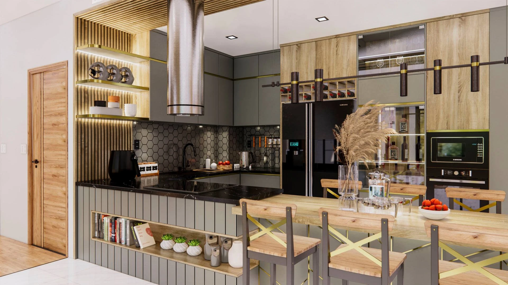 Sketchup Free Model Enscape Modern Living Room And Dining Room Download ID 218000082 (Tran Phuc Loc)