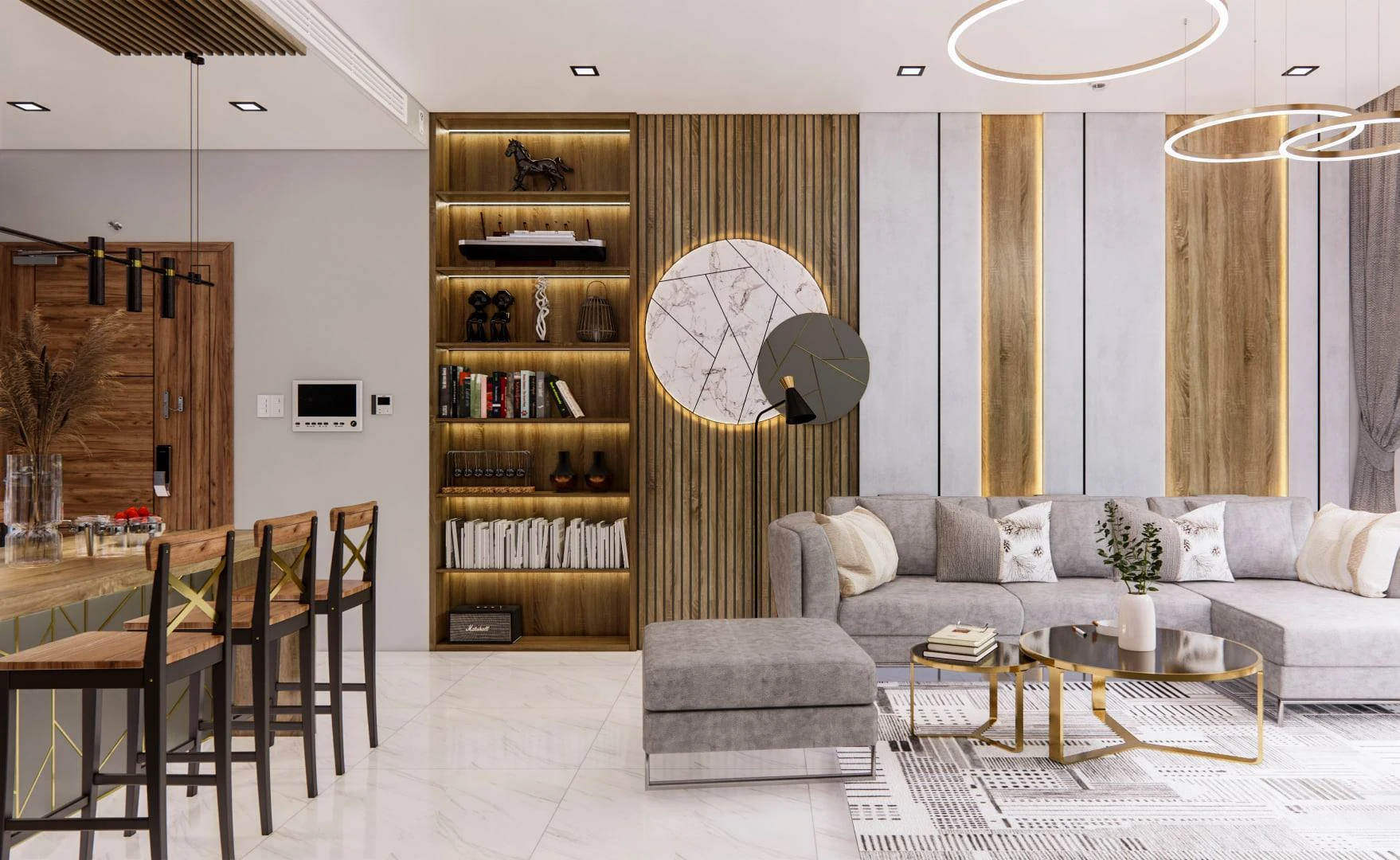 Sketchup Free Model Enscape Modern Living Room And Dining Room Download ID 218000082 (Tran Phuc Loc)