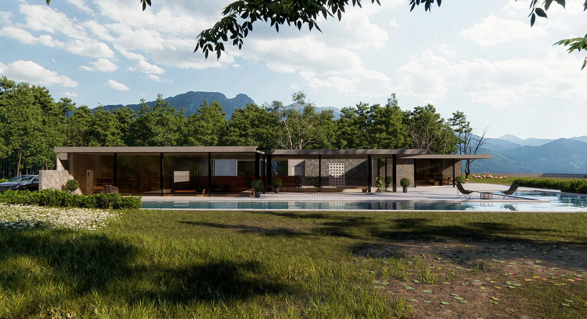 Sketchup Free Model Modern Exterior ID 101000390 (Quang Vinh)