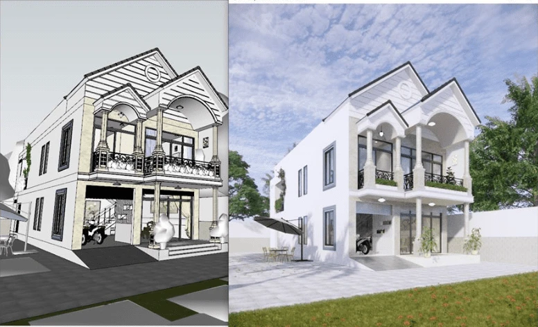 Sketchup Free Model Modern Exterior ID 101000620 (Tran Minh Luan)