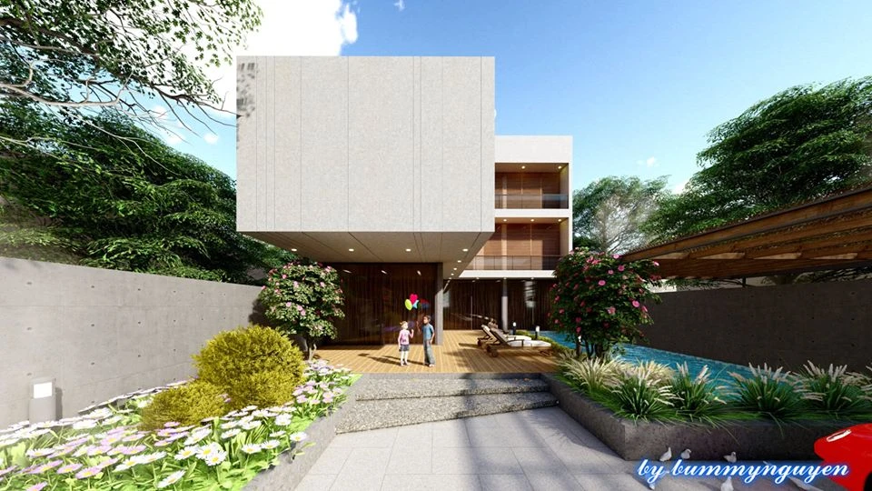 Sketchup Free Model Modern Exterior ID 101000680 (Bum My Nguyen)