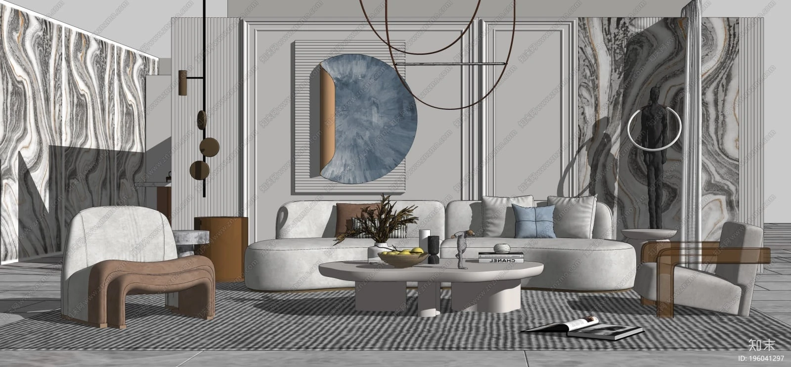 Sketchup Free Model Modern Living Room Download ID 100000277 (Kha Vi)