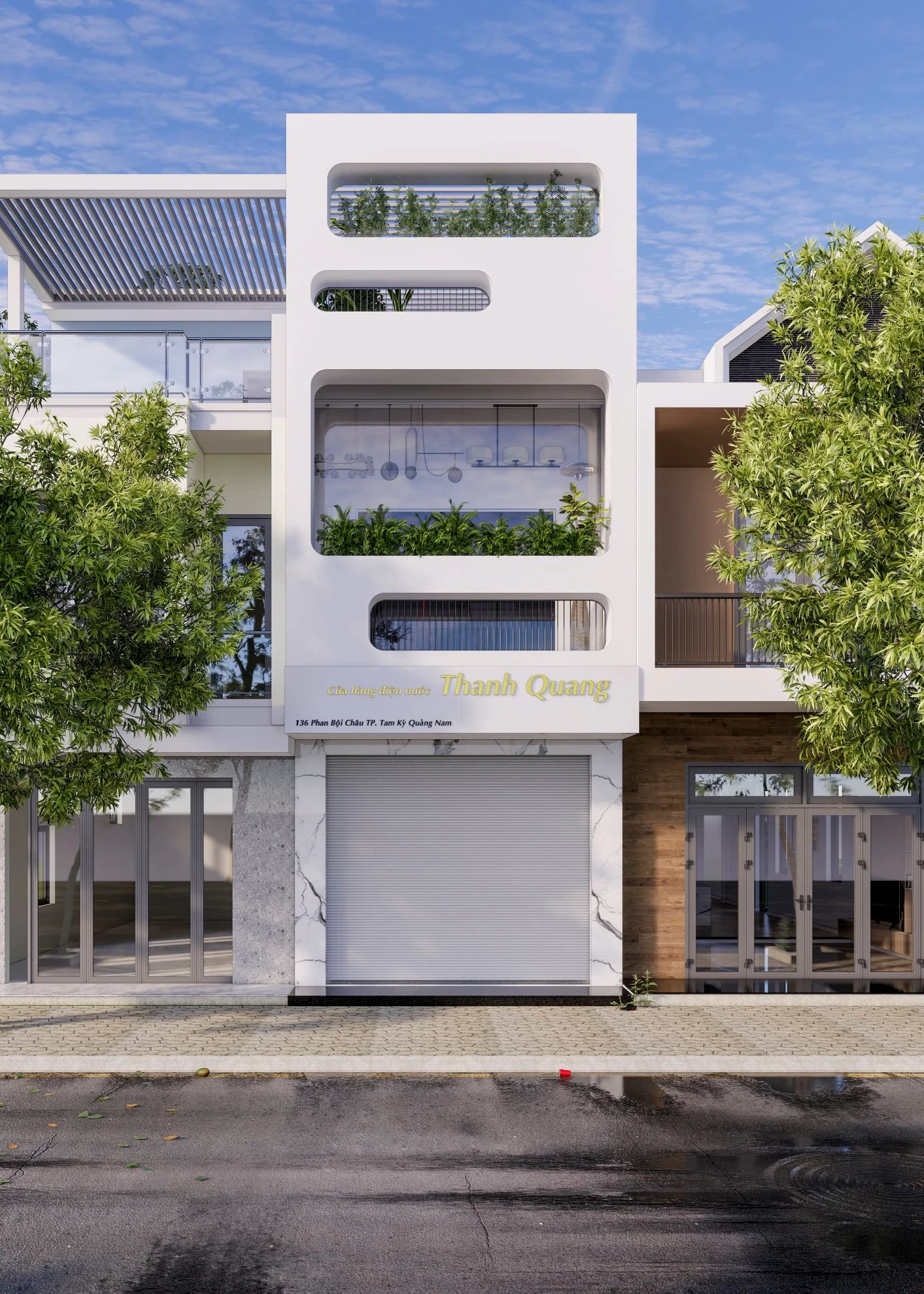 Sketchup Model Download Enscape Modern Exterior ID 101000615 (Phong Tran)