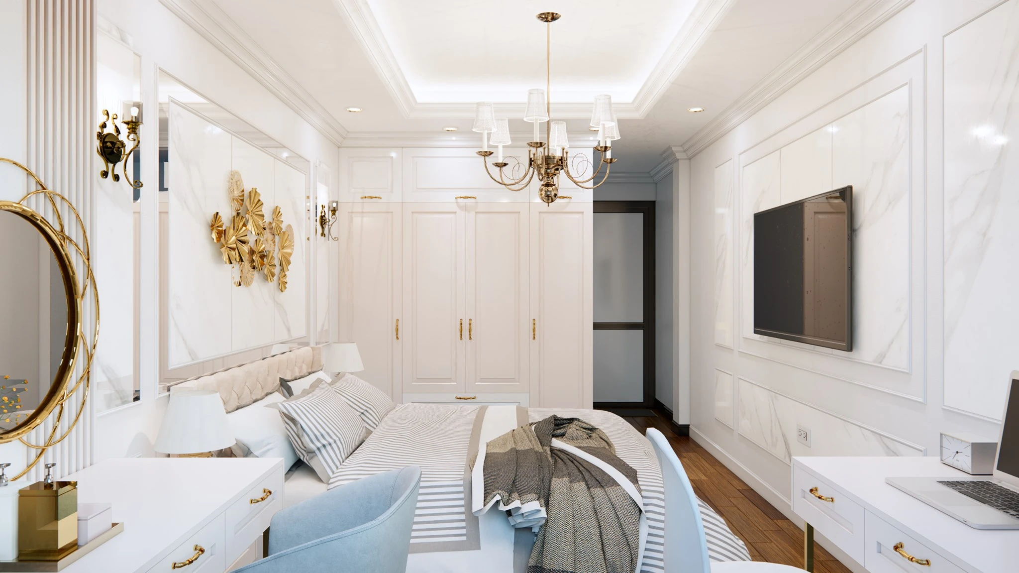 SketchUp Free Sketchup Model Download Free Neo Classic Bedroom ID 101000417 (Dinh Tu Vu)