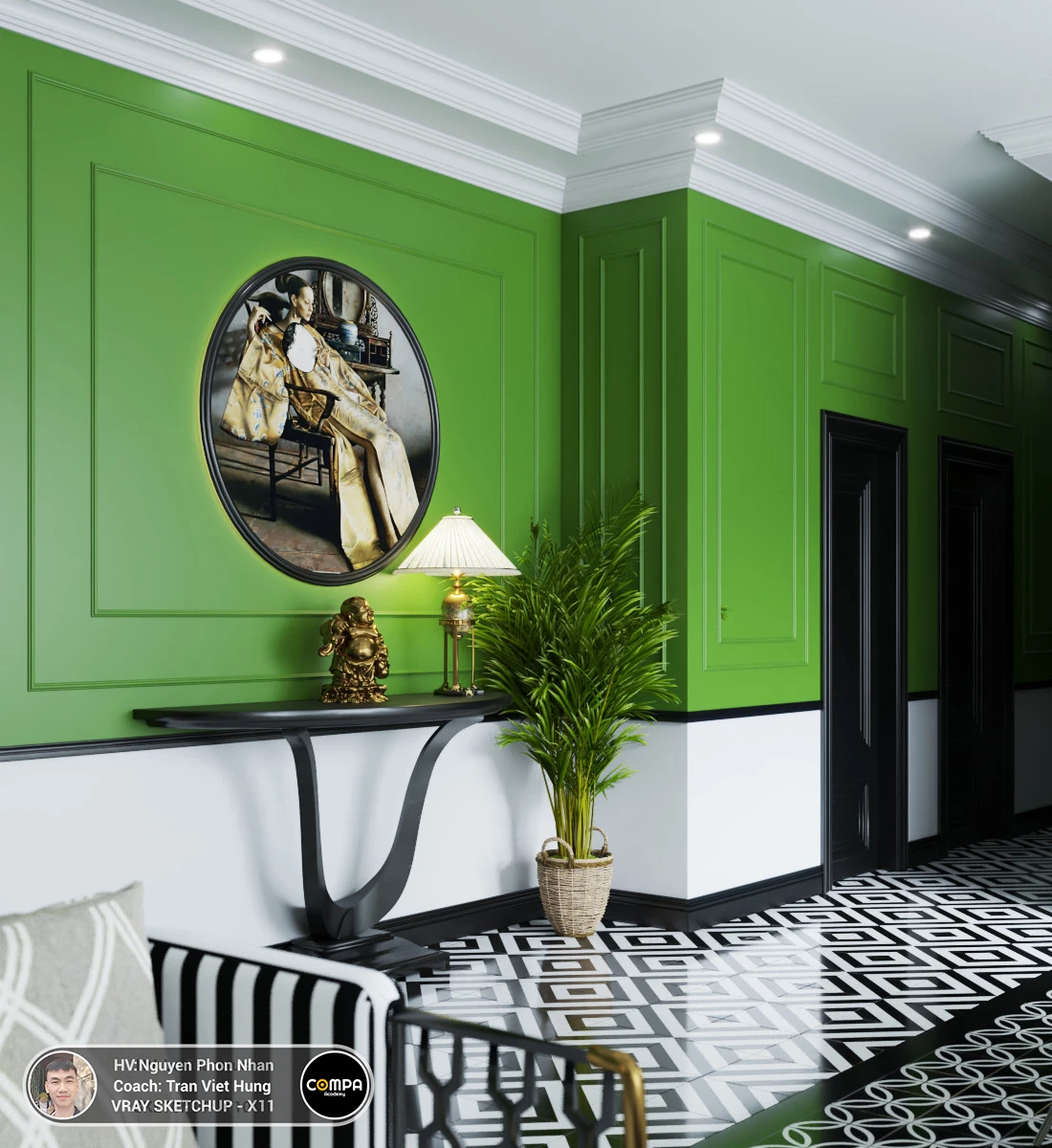 Sketchup Model Download Indochine Living Room Vray Free ID 100000262 (Tran Viet Hung)