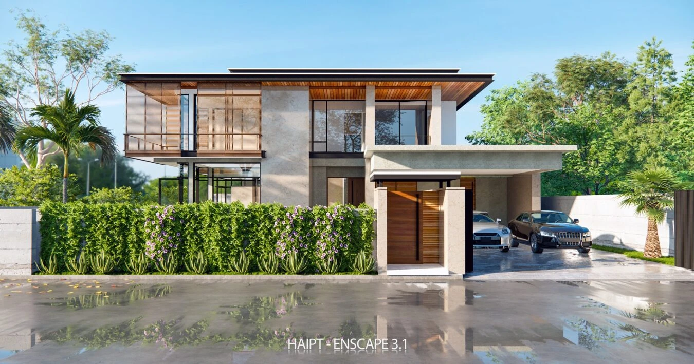 Sketchup Model Download Modern Exterior Enscape ID 101000455 (Pham Tuan Hai)