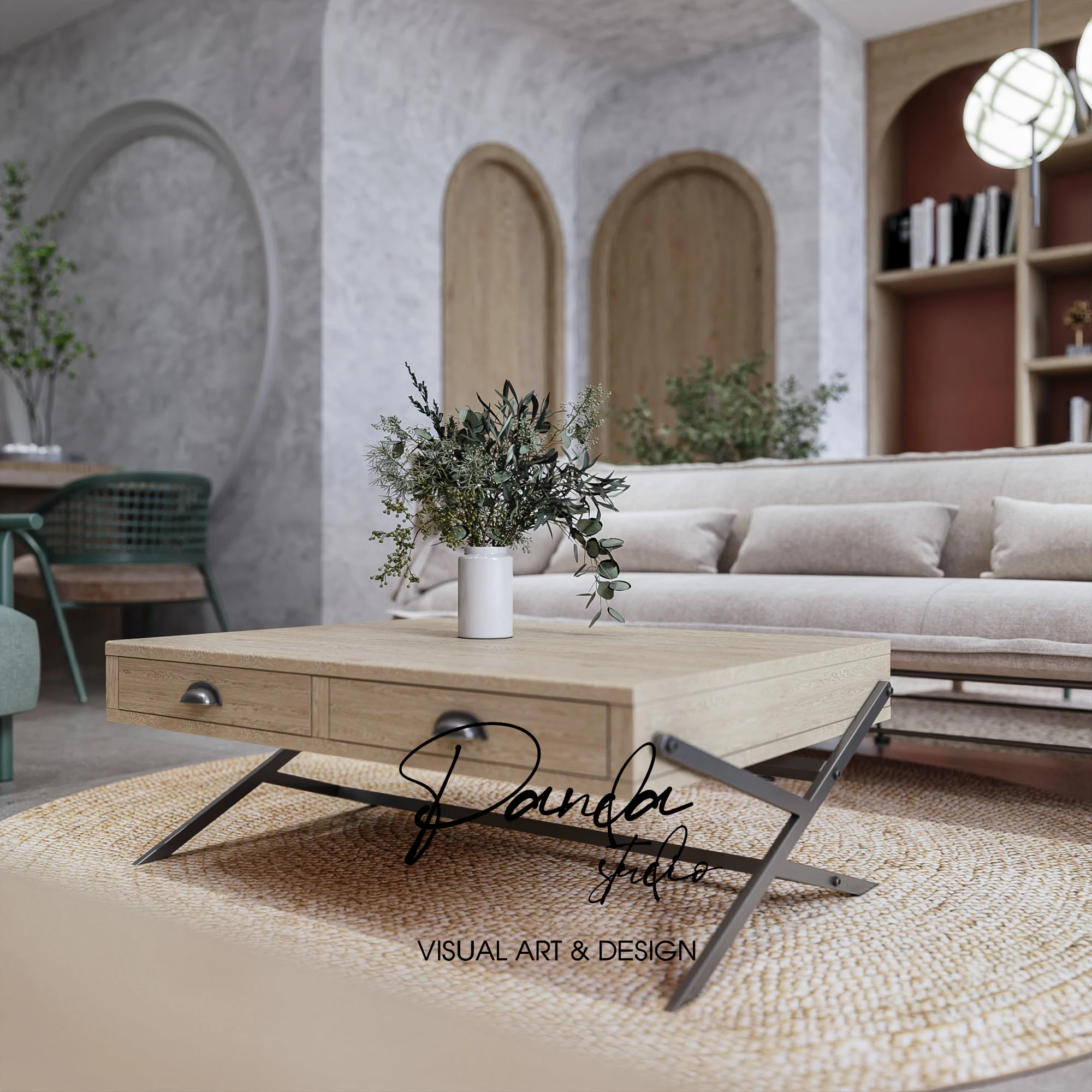 Sketchup Model Download Modern Living Room And Dining Room Vray Free ID 218000067 (Than Nguyen)