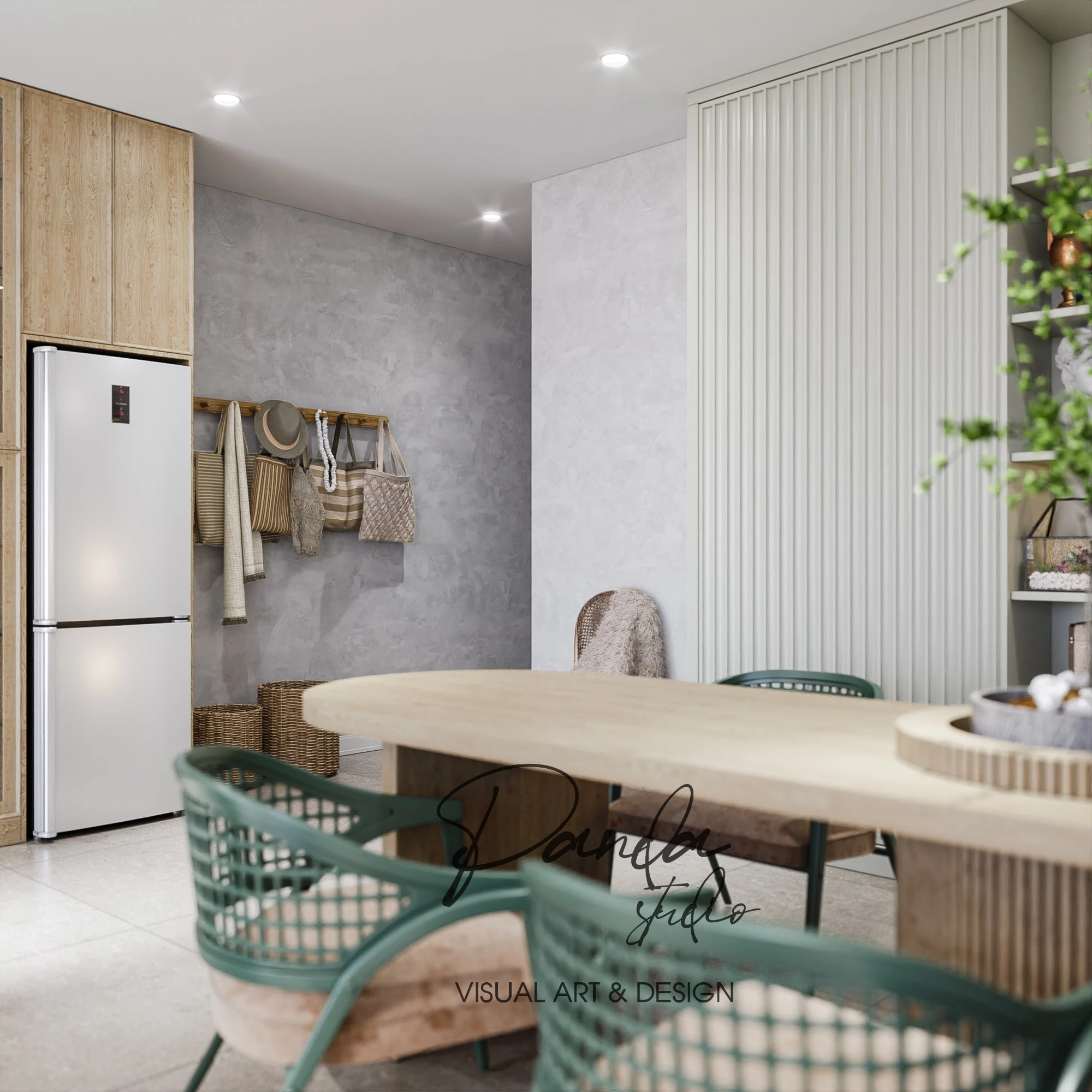 Sketchup Model Download Modern Living Room And Dining Room Vray Free ID 218000067 (Than Nguyen)