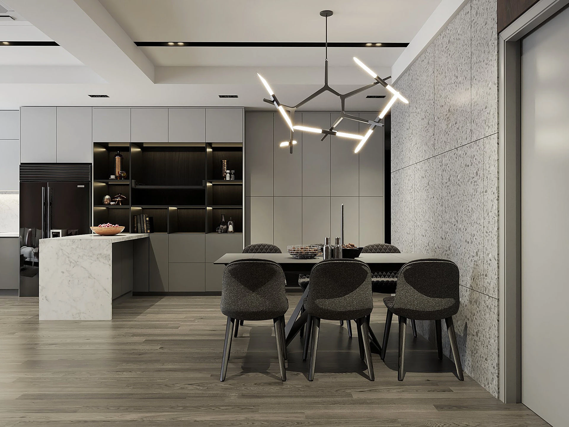 Sketchup Model Download Modern Living Room And Dining Room Vray Free ID 218000097 (Kien Nguyen)