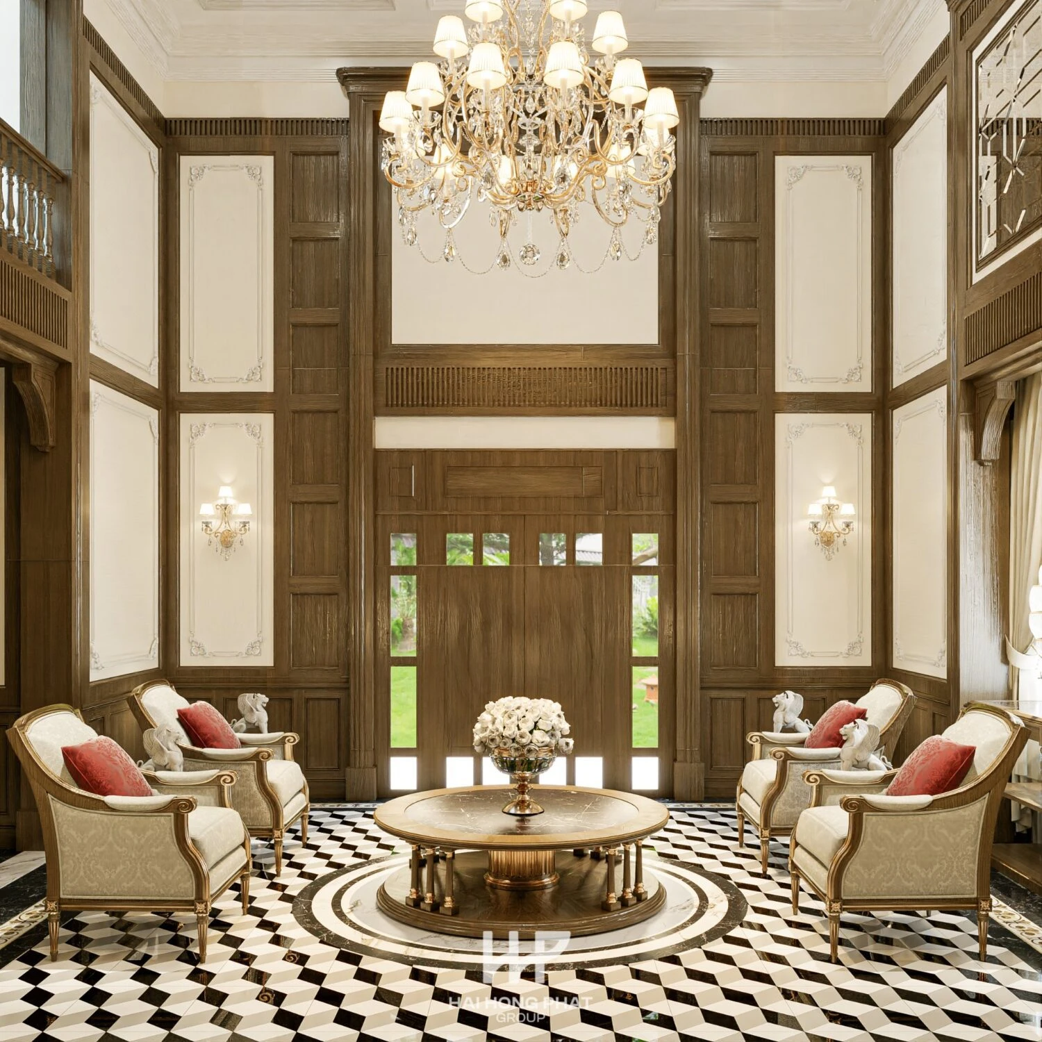 SketchUp Free Sketchup Model Free Download Classical Living Room Vray ID 100000316 (Huu Khanh)