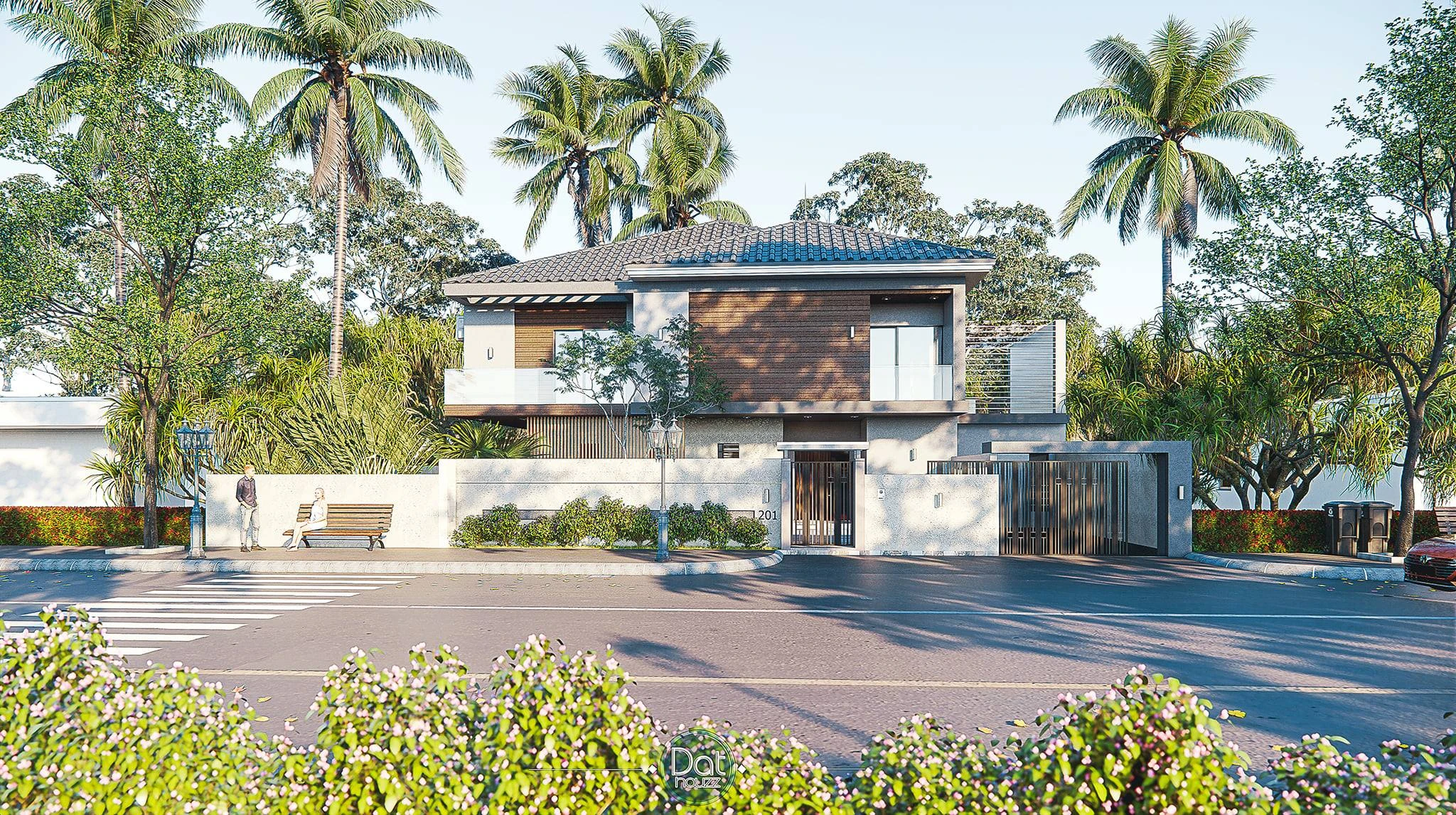 Sketchup Model Free Download Enscape Modern Exterior ID 101000471 (Dat Houzz)