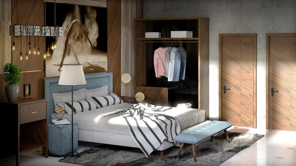 Sketchup Model Free Download Modern Bedroom Vray ID 101000251 (Lee Min Dung)