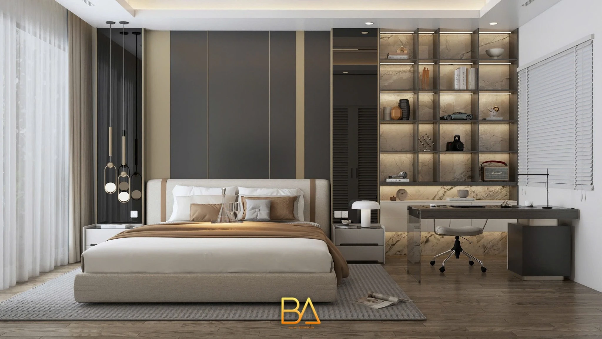 Sketchup Model Free Download Modern Bedroom Vray ID 101000750 (Tran Minh Vuong)