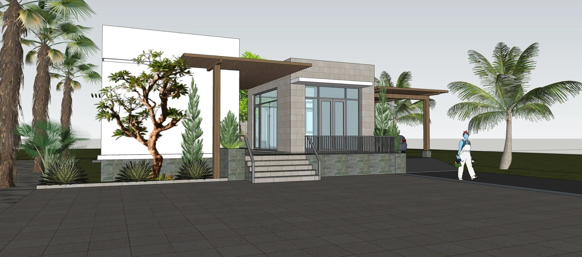 Sketchup Model Free Download Modern Exterior ID 101000591 (Leo Nguyen)