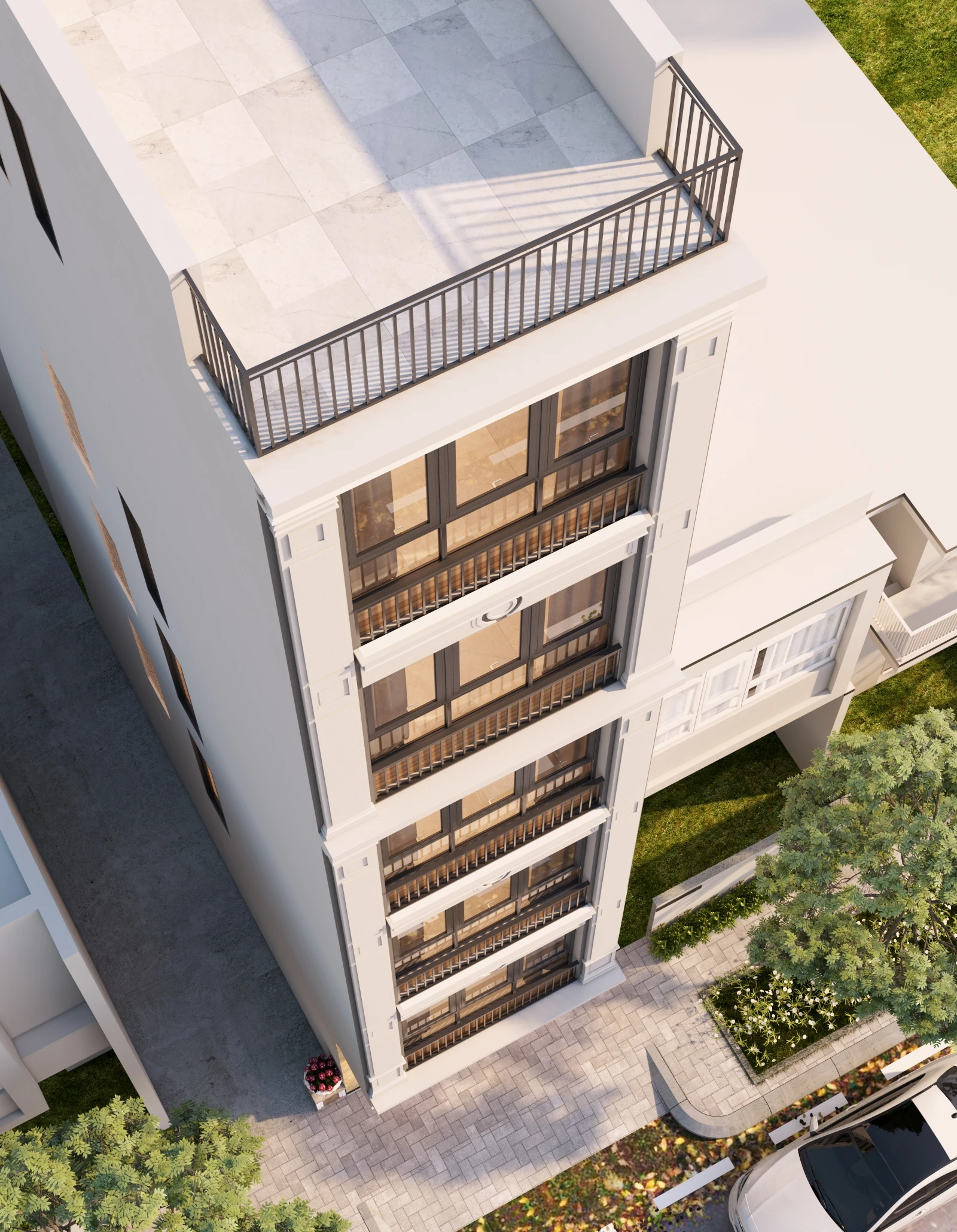 SketchUp Free Sketchup Model Free Download Modern Exterior Vray ID 101000571 (Ha Anh)